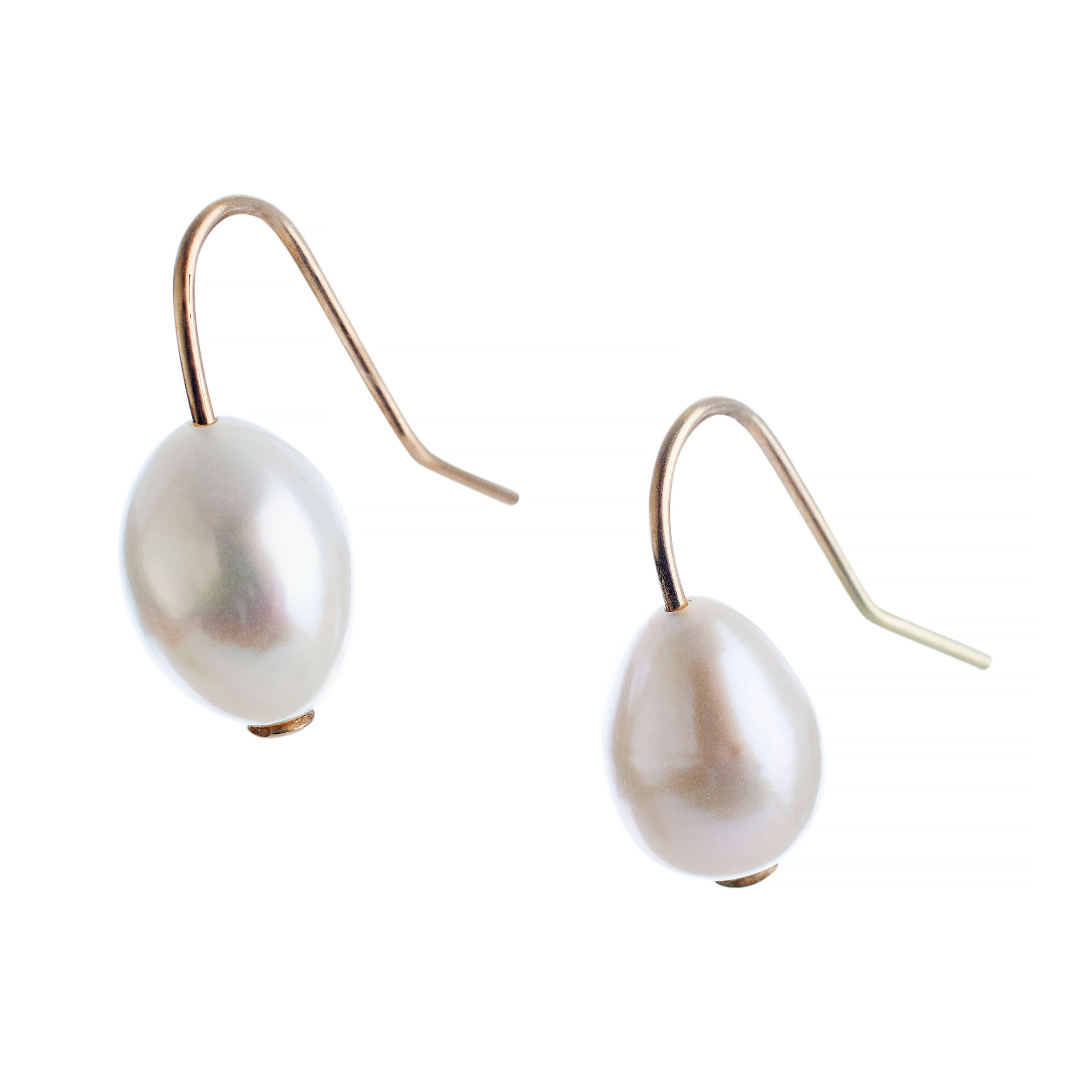 Small White & Gold Pearl Drop Earrings - Ardmore Jewellery , Ardmore ...