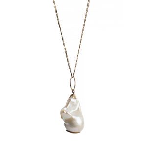 Baroque Pearl Pendant from Ardmore jewellery. This stunning large creamy baroque pearl is made in our studio by the sea in Ardmore Co. Waterford.